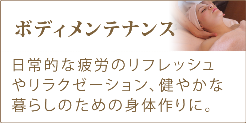 ボディメンテナンス